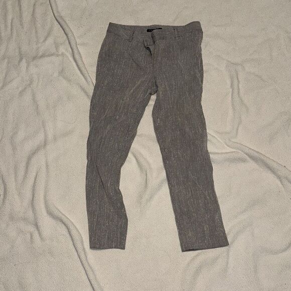 Theory pinstripe cropped cigarette pants | Sz 4 - Picture 2 of 5